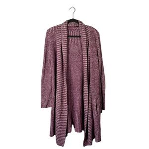 Barefoot Dreams Magenta Pink Purple Super Soft Stretchy Cardigan Sweater Medium
